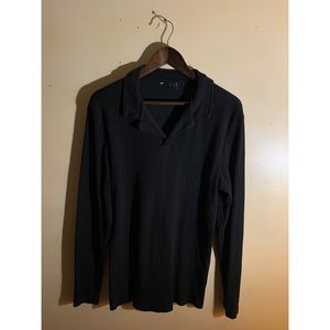 ASOS Men’s Muscle Fit Long-sleeve Collared Shirt (Black)